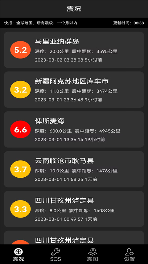 地震预警快报(4)